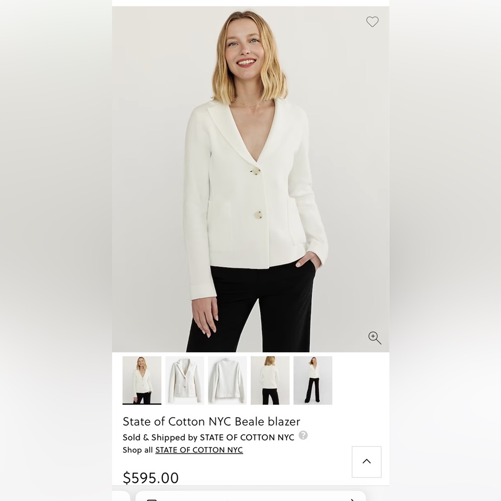 Chic White Women's Blazer